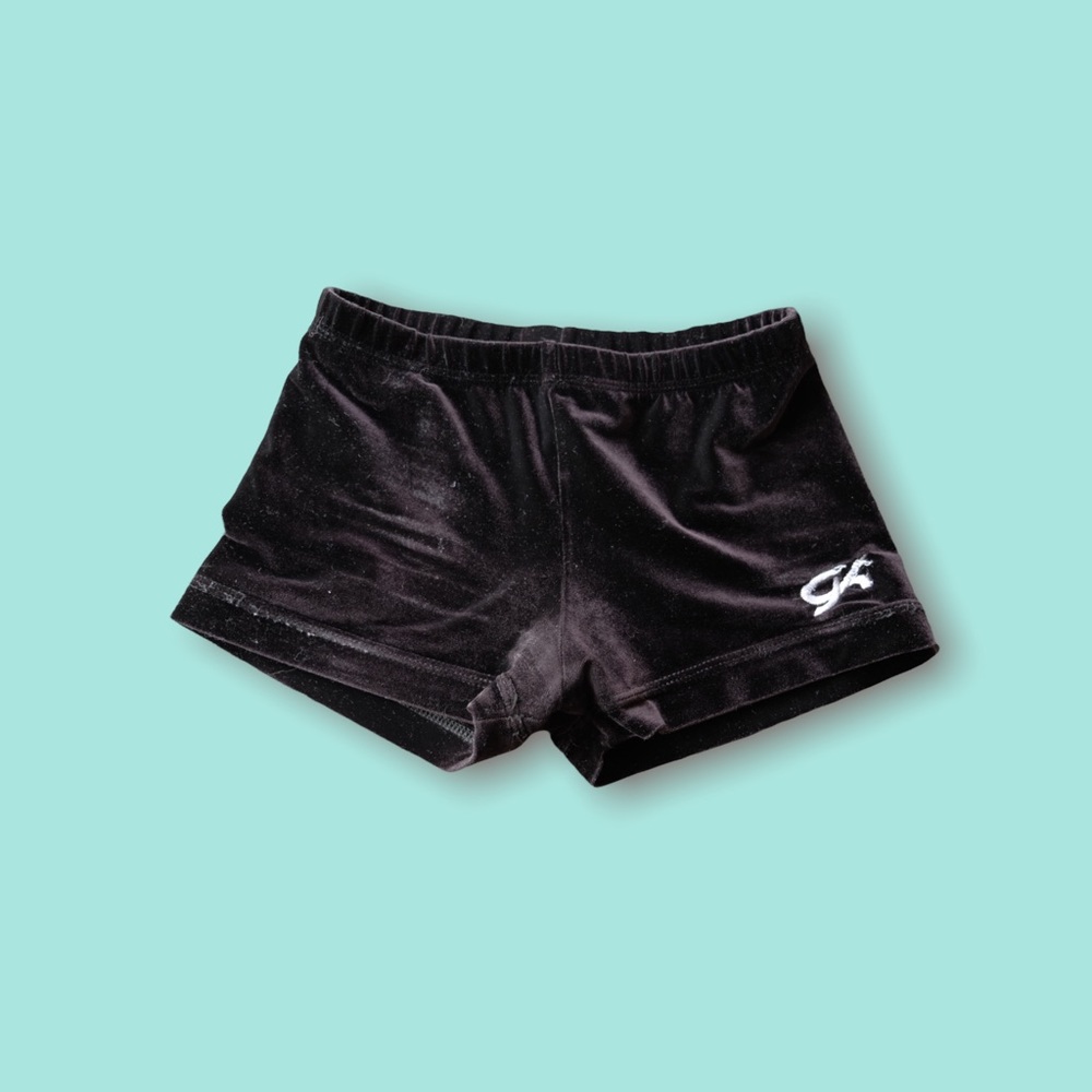Velvet Black GK Gymnastics Shorts/Spandex